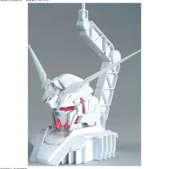 Rise of Gunpla Gundam Unicorn|High Grade (Hg)^1/48 UNICORN GUNDAM HEAD DISPLAY BASE (PSYCHO-FRAME COLOR VARIATION VER.) & UNICORN GUNDAM 02 BANSHEE HEAD DISPLAY SET