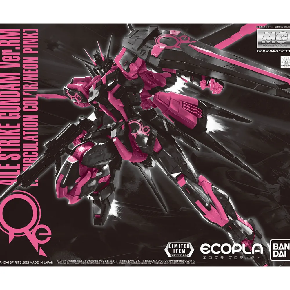 Rise of Gunpla Master Grade (Mg)^MG 1/100 AILE STRIKE GUNDAM Ver.RM (Recirculation Color / Neon Pink) (GAT-X105+AQM/E-X01)