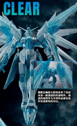 Rise of Gunpla Master Grade (Mg)^MG 1/100 FREEDOM GUNDAM 2.0 CROSS CONTRAST COLOR (CLEAR BLUE)