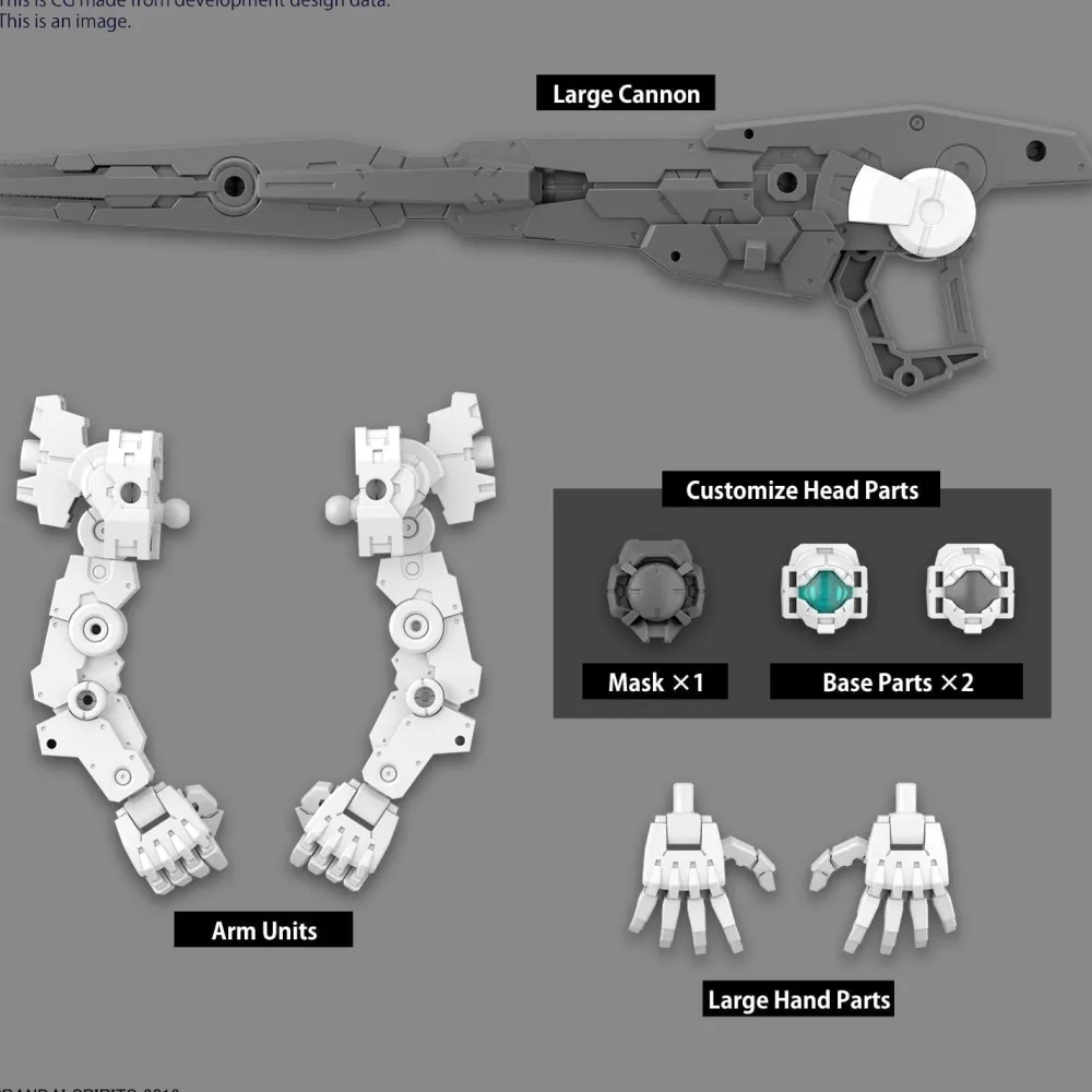 Rise of Gunpla 30 Minutes Mission^30MM 1/144 – OPTION PARTS SET 11 – LARGE CANNON & ARM UNIT