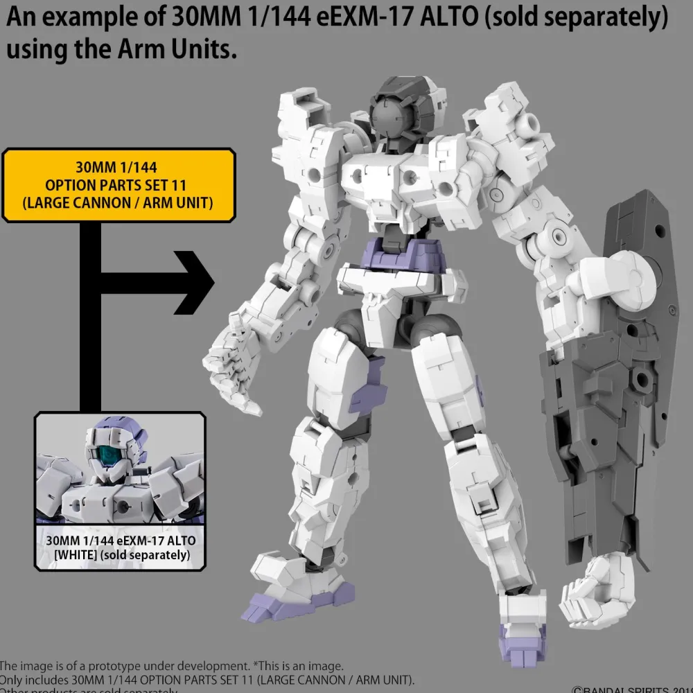 Rise of Gunpla 30 Minutes Mission^30MM 1/144 – OPTION PARTS SET 11 – LARGE CANNON & ARM UNIT