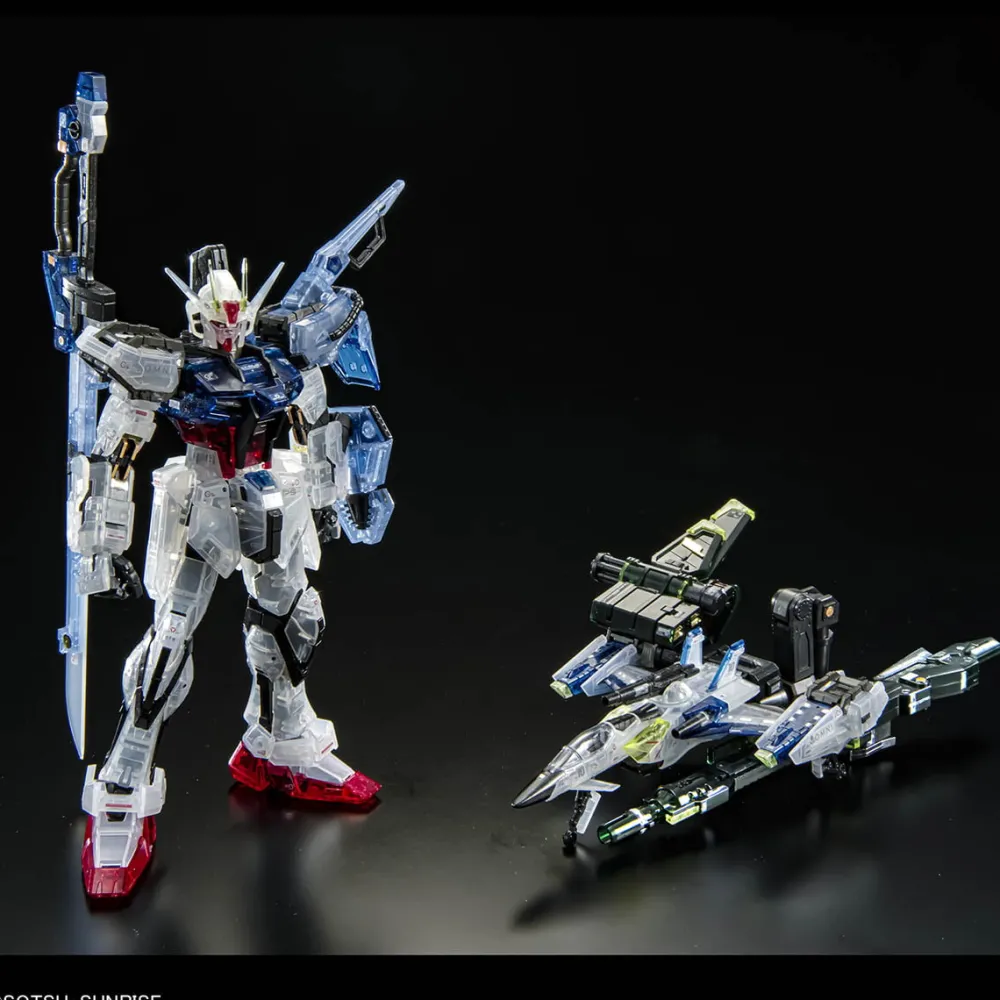 Rise of Gunpla Real Grade (Rg)^RG 1/144 AILE STRIKE GUNDAM + SKYGRASPER + SWORD / LAUNCHER CLEAR COLOR SET